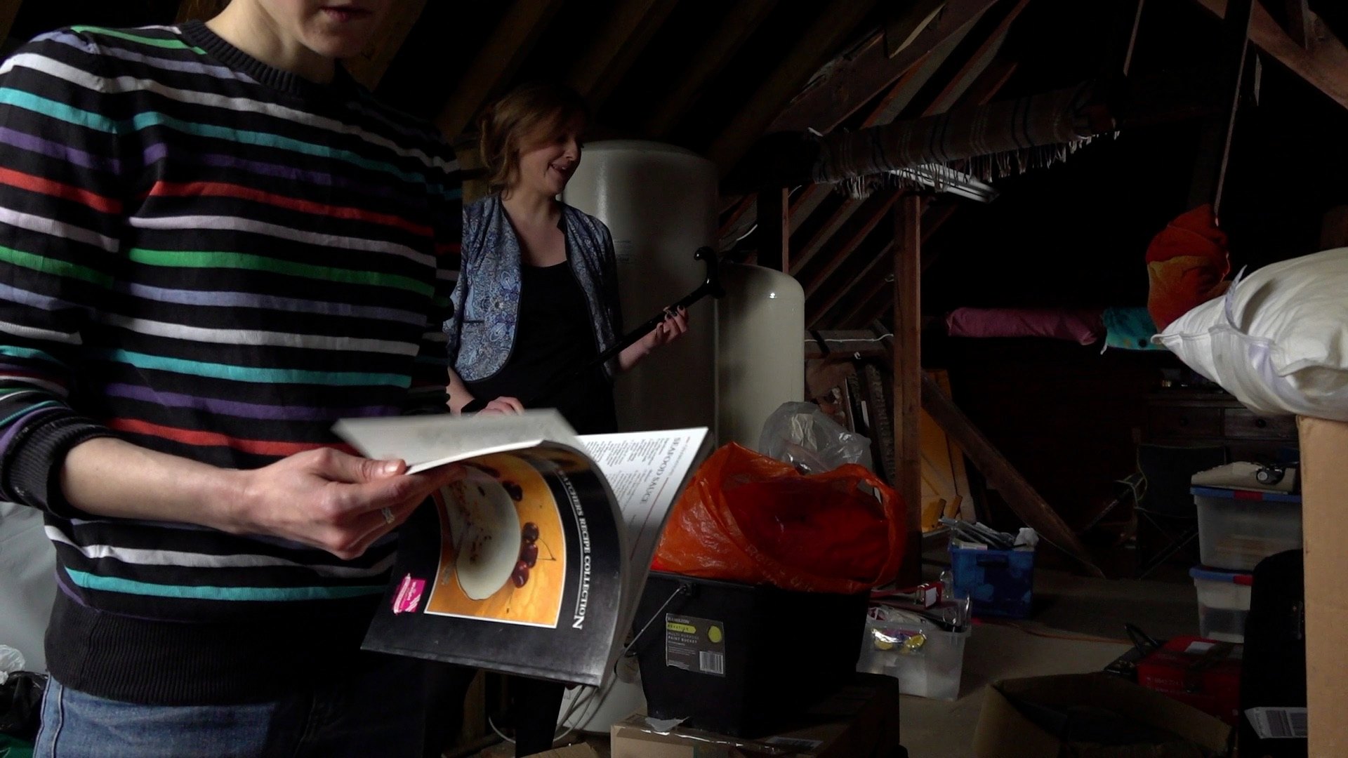 Good Grief — attic, cookbook in foreground
